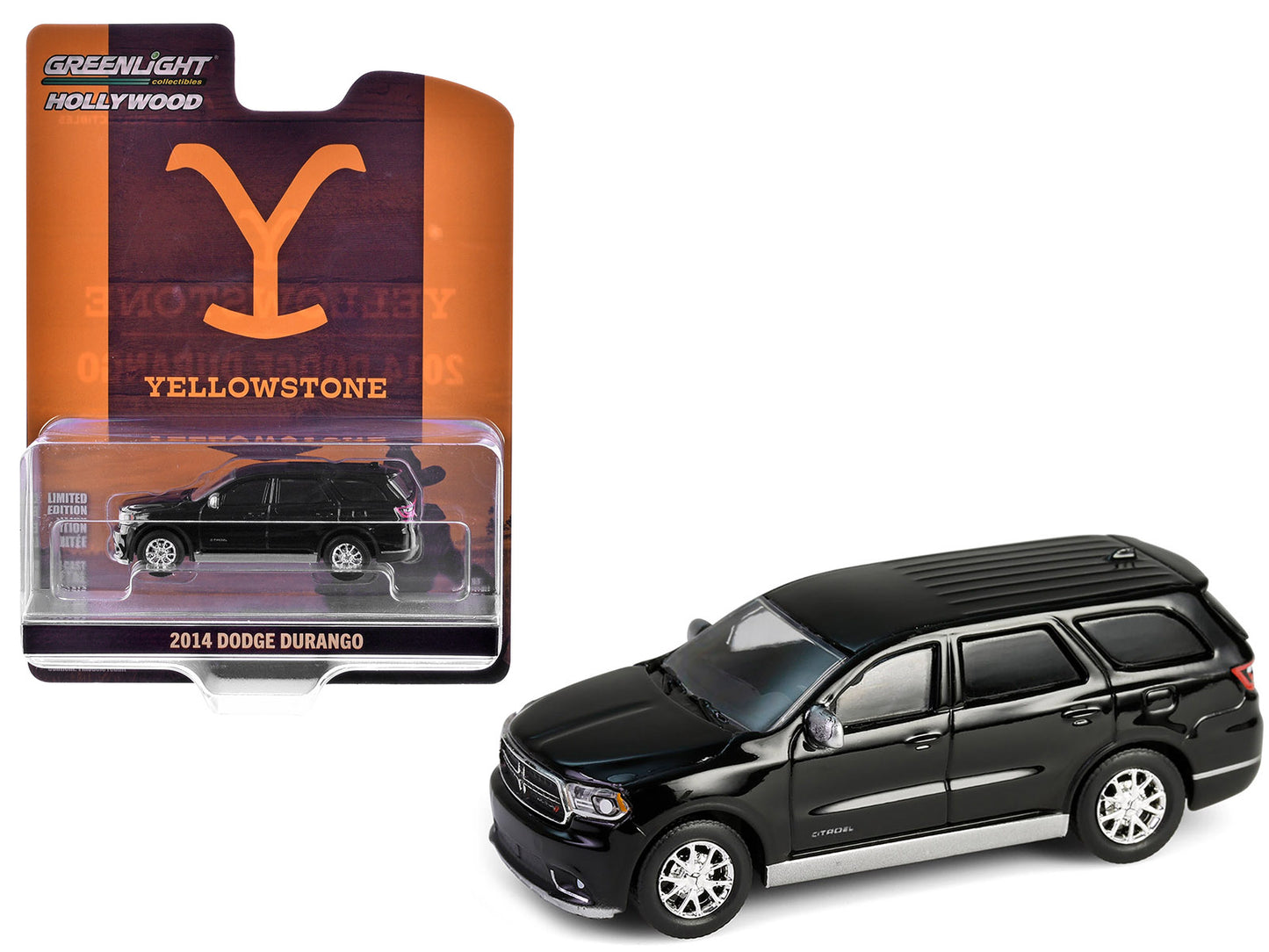 2014 Dodge Durango Black "Yellowstone" (2018-Current) TV Series "Hollywood Series" Release 43 1/64 Diecast Model Car by Greenlight-DiecastModeler.com