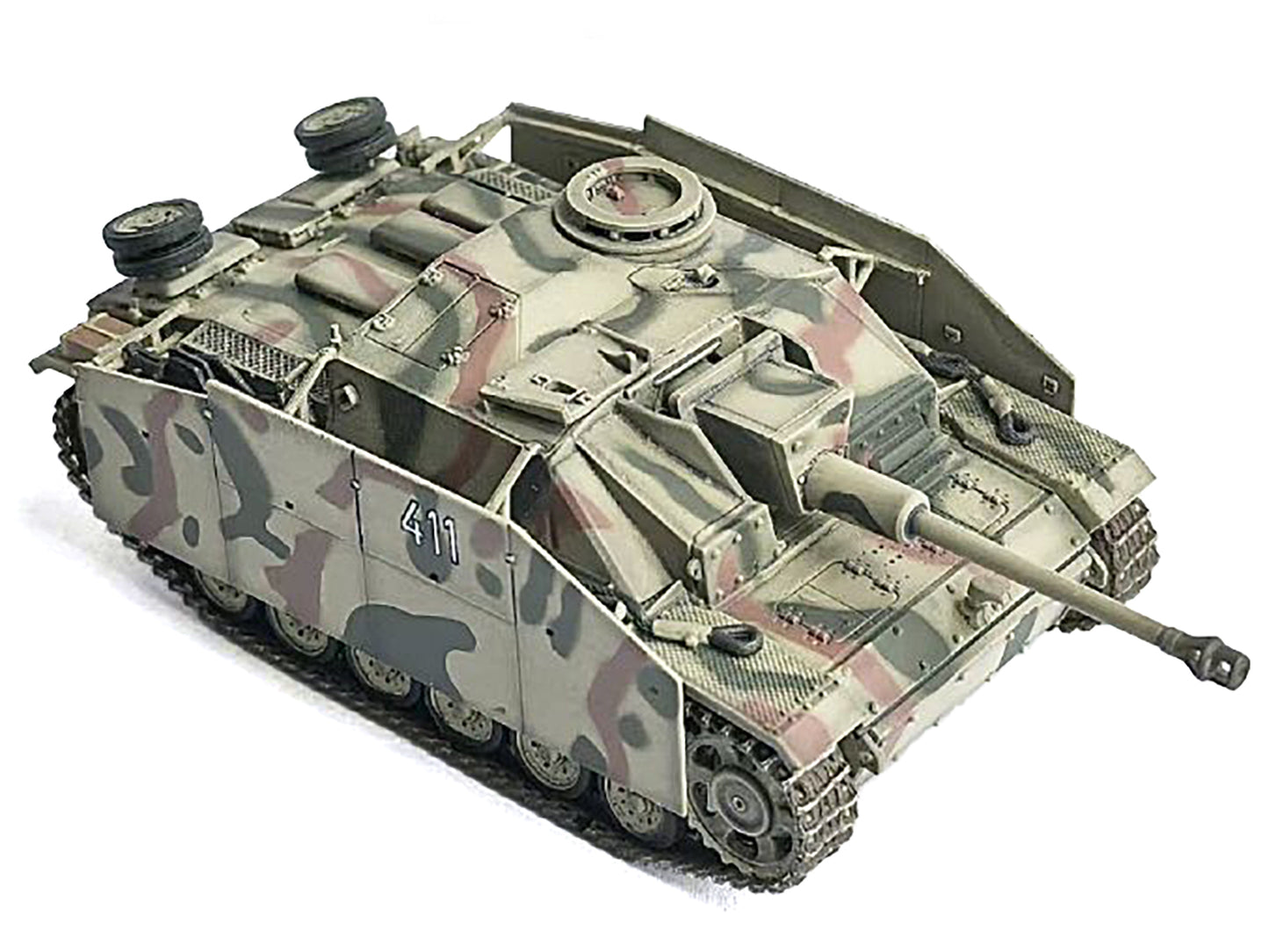 Germany StuG.III Ausf.G Early Production Tank with Schurzen #411 "Panzer Abteilung 115 Italy" (1943) "NEO Dragon Armor" Series 1/72 Plastic Model by Dragon Models-DiecastModeler.com