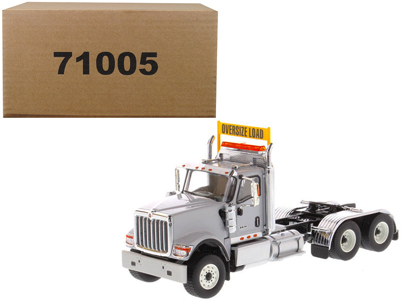 International HX520 Day Cab Tandem Tractor Light Grey 1/50 Diecast Model by Diecast Masters-DiecastModeler.com