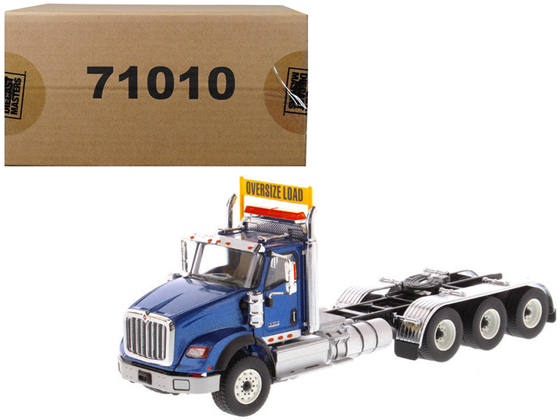 International HX620 Day Cab Tridem Tractor Blue 1/50 Diecast Model by Diecast Masters-DiecastModeler.com