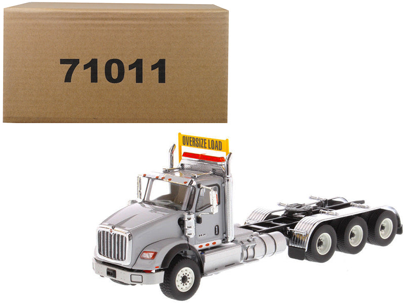 International HX620 Day Cab Tridem Tractor Light Grey 1/50 Diecast Model by Diecast Masters-DiecastModeler.com