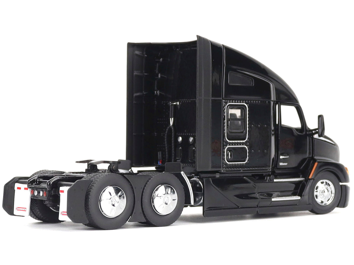 Kenworth T680 76" High Roof Sleeper Cab Truck Tractor Black "Transport Series" 1/50 Diecast Model by Diecast Masters