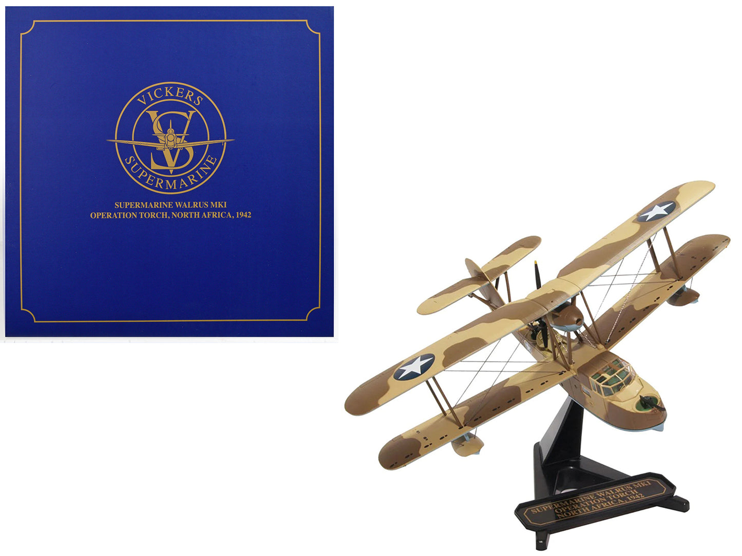 Supermarine Walrus MKI Aircraft "Operation Torch North Africa" (1942) Royal Air Force "Oxford Aviation" Series 1/72 Diecast Model Airplane by Oxford Diecast-DiecastModeler.com