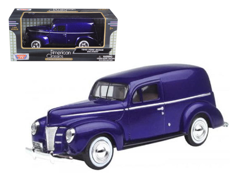 1940 Ford Sedan Delivery Purple Metallic 1/24 Diecast Model Car by Motormax-DiecastModeler.com