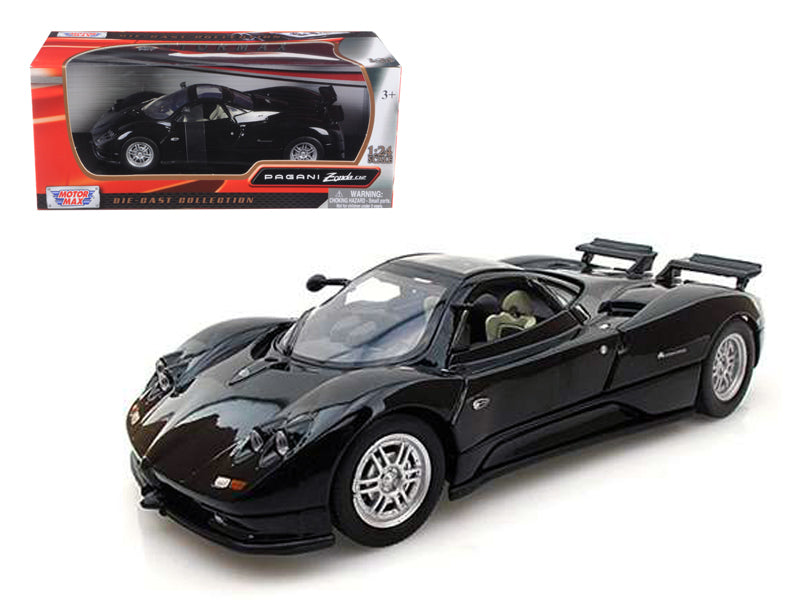 Pagani Zonda C12 Black 1/24 Diecast Car Model by Motormax-DiecastModeler.com