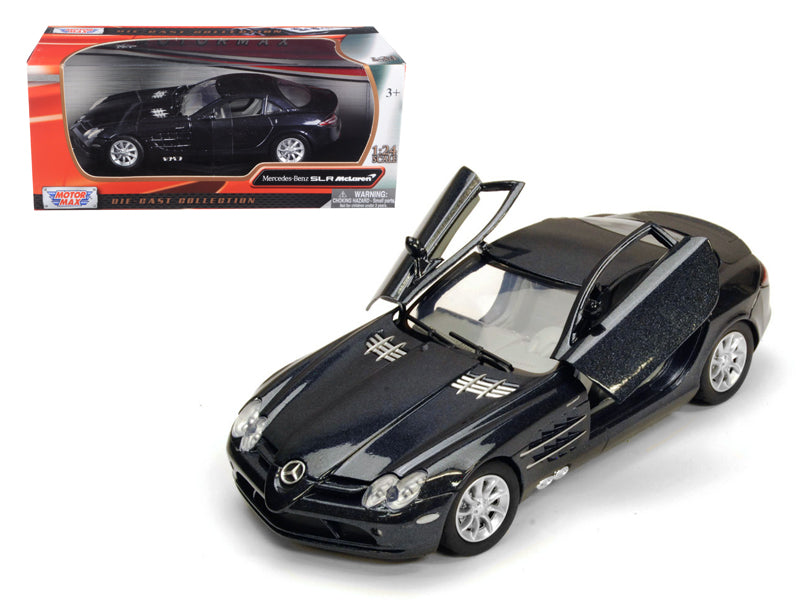 Mercedes Mclaren SLR Metallic Black 1/24 Diecast Model Car by Motormax-DiecastModeler.com