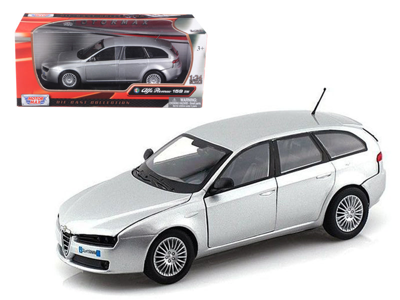 Alfa Romeo 159 SW Silver 1/24 Diecast Car Model by Motormax-DiecastModeler.com