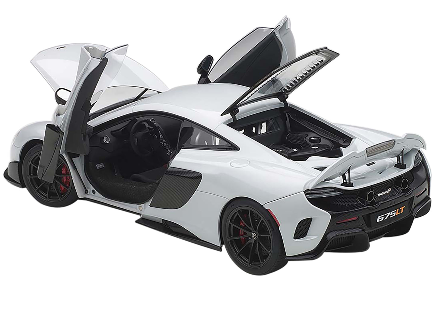 Mclaren 675LT Silica White 1/18 Model Car by Autoart-DiecastModeler.com