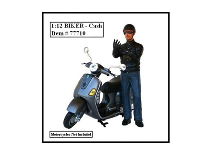 Biker Cash Figure For 1:12 Models by American Diorama-DiecastModeler.com