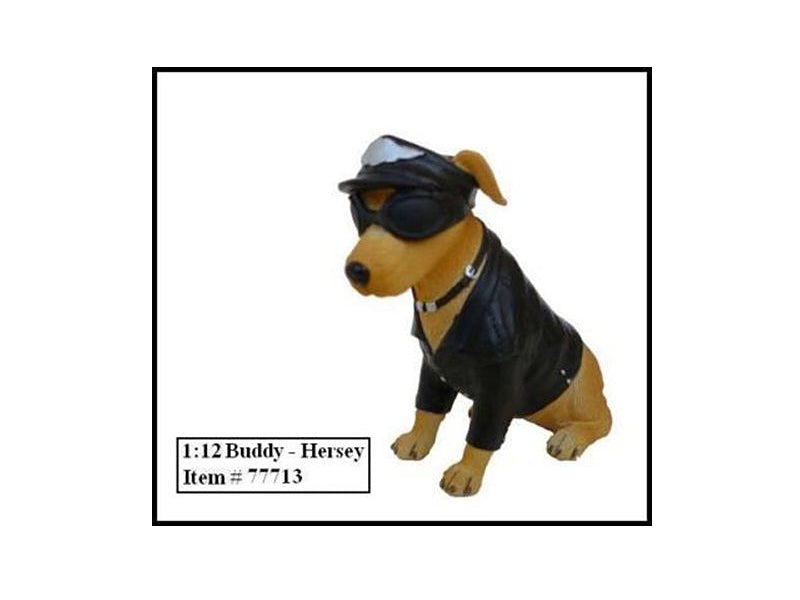 Biker's Dog "Buddy Hersey" Figure For 1:12 Models by American Diorama-DiecastModeler.com