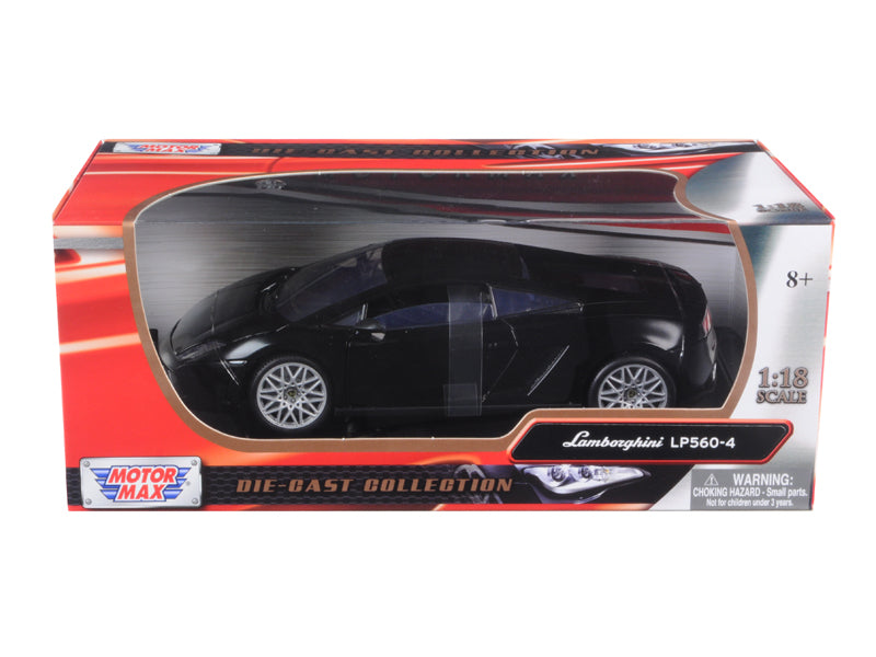 Lamborghini LP 560-4 Black 1/18 Diecast Car Model by Motormax-DiecastModeler.com
