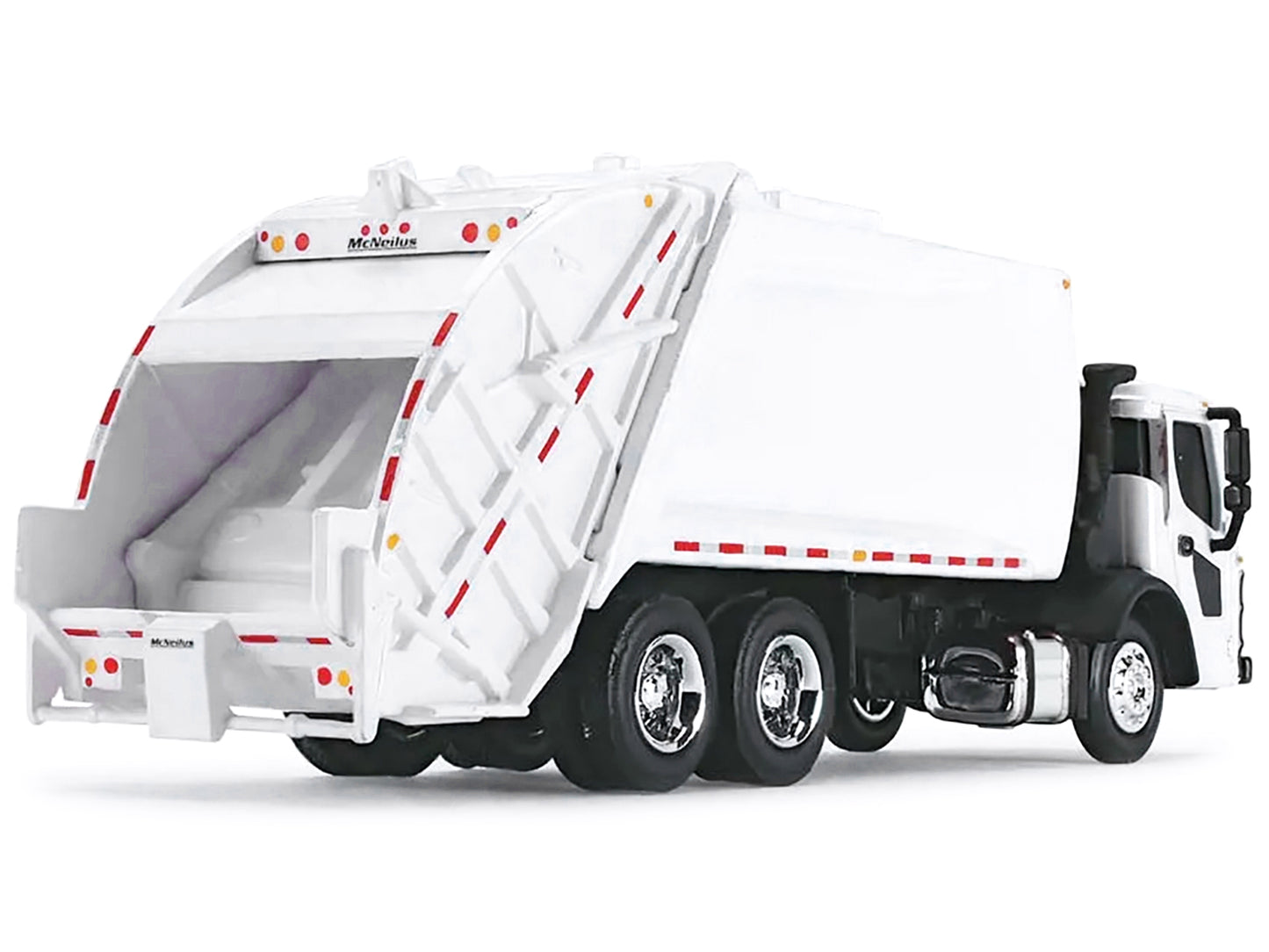 Mack LR with McNeilus Rear Load Refuse Body White 1/87 (HO) Diecast Model by First Gear-DiecastModeler.com