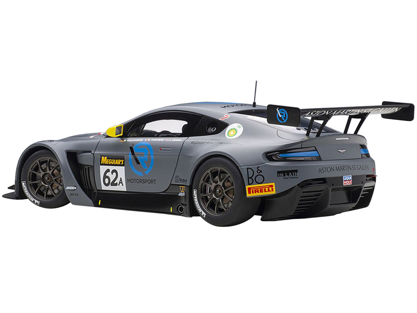 Aston Martin Vantage V12 GT3 #62A J. Dennis - M. Vaxiviere - M. Kirchhoefer Team R-Motorsport Bathurst 12H (2019) 1/18 Model Car by Autoart-DiecastModeler.com