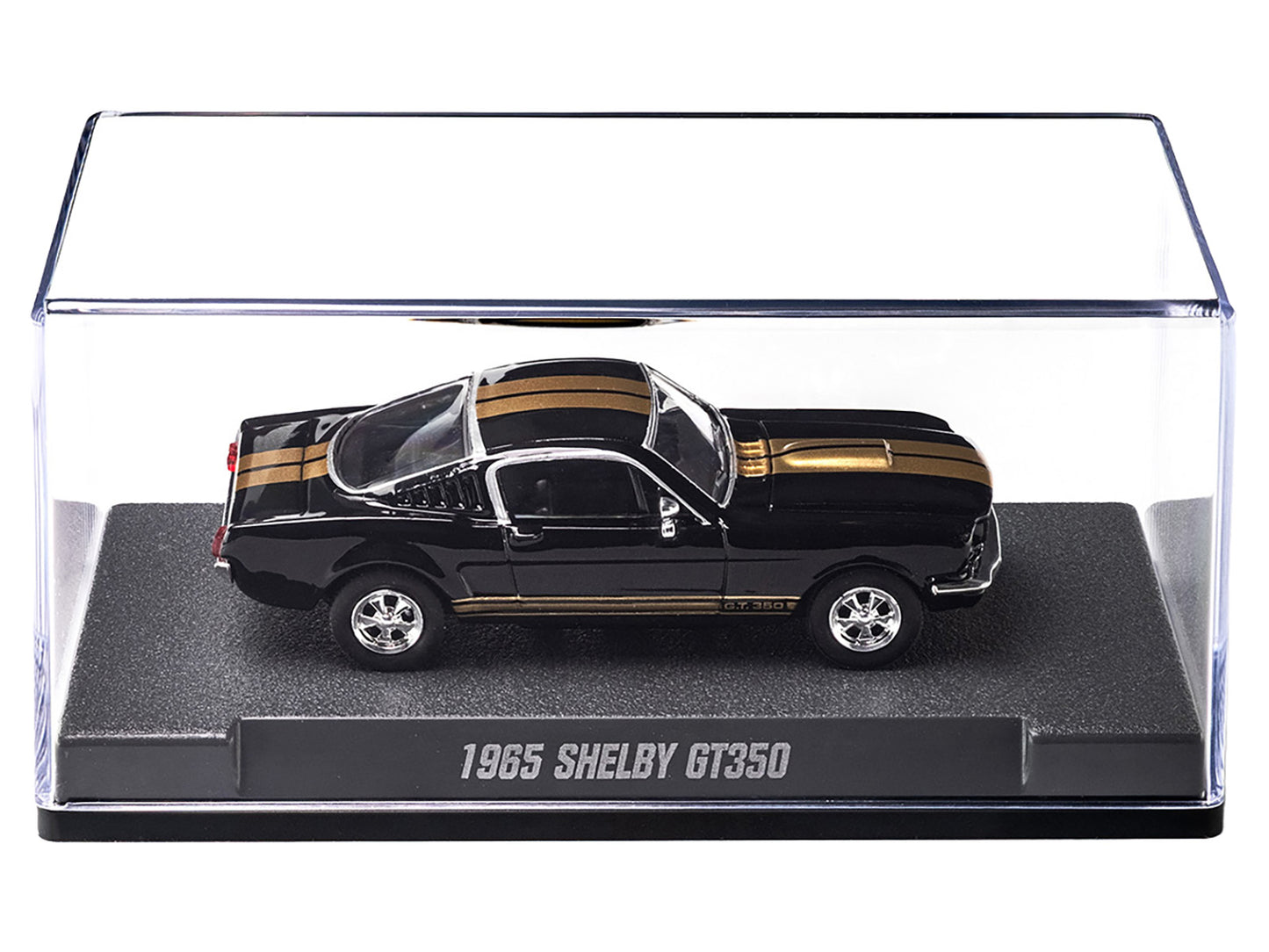 1965 Shelby GT350 Black with Gold Stripes "Collection" Series 1/64 Diecast Model Car by Majorette-DiecastModeler.com