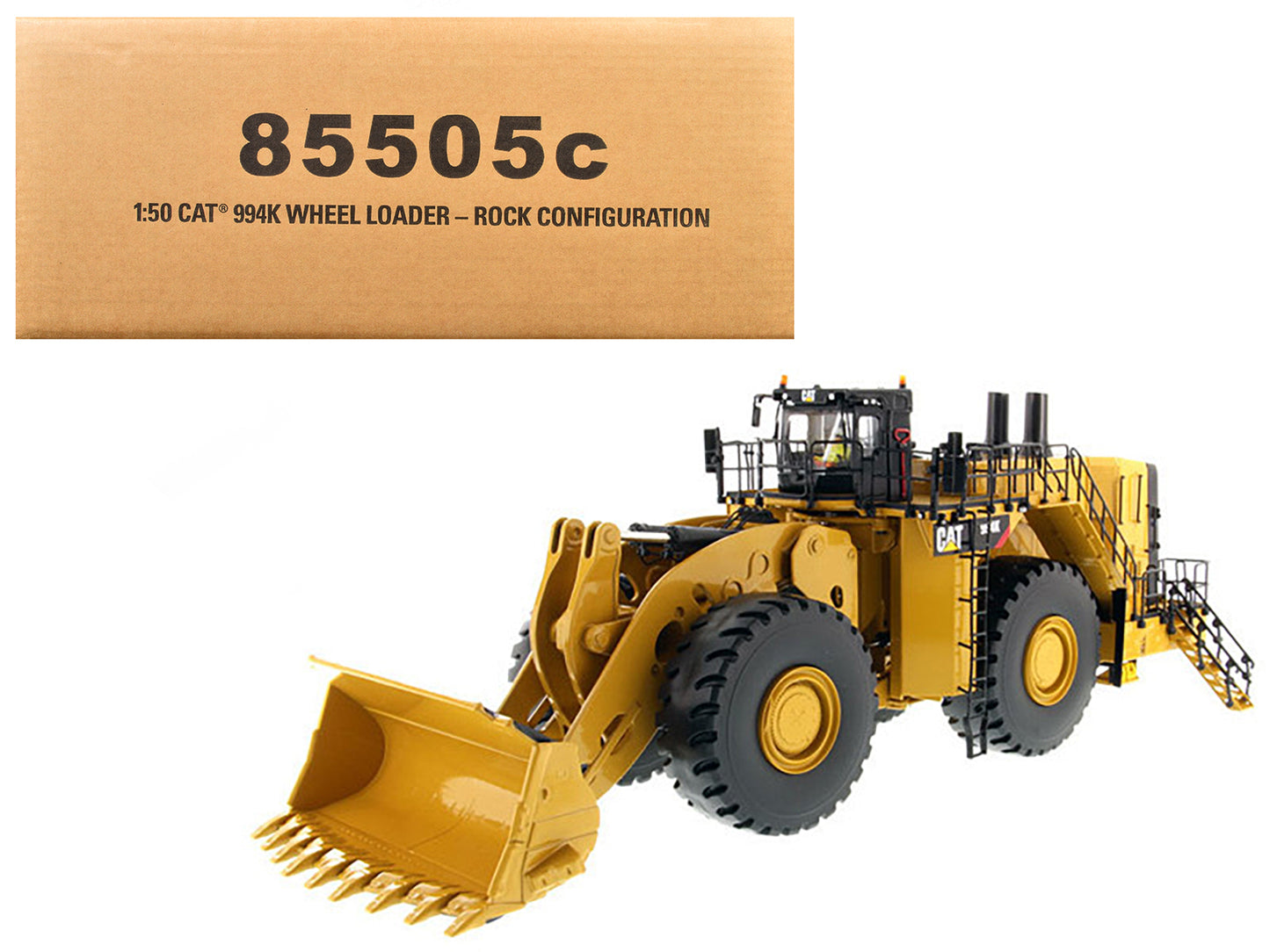 CAT Caterpillar 994K Wheel Loader with Rock Bucket and Operator "Core Classics" Series 1/50 Diecast Model by Diecast Masters-DiecastModeler.com