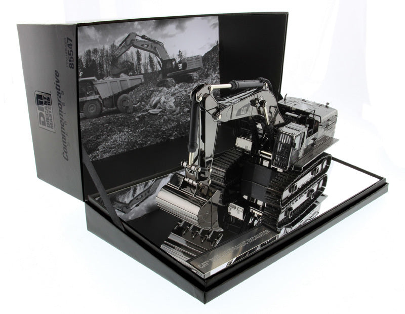 CAT Caterpillar 390F L Hydraulic Tracked Excavator Gunmetal "Commemorative Series" 1/50 Diecast Model by Diecast Masters-DiecastModeler.com