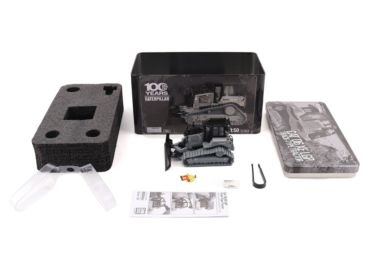 CAT Caterpillar D6 LGP VPAT Track Type Tractor with Operator Gray "Centennial Series" 1/50 Diecast Model by Diecast Masters-DiecastModeler.com