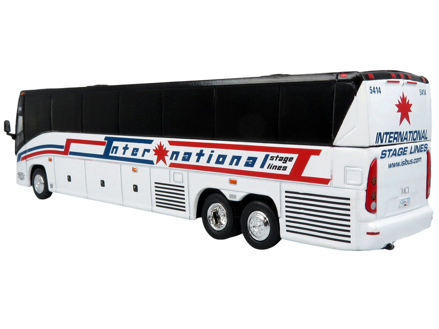 MCI J4500 Coach Bus "International Stage Lines" White "The Bus & Motorcoach Collection" Limited Edition to 504 pieces Worldwide 1/87 (HO) Diecast Model by Iconic Replicas-DiecastModeler.com
