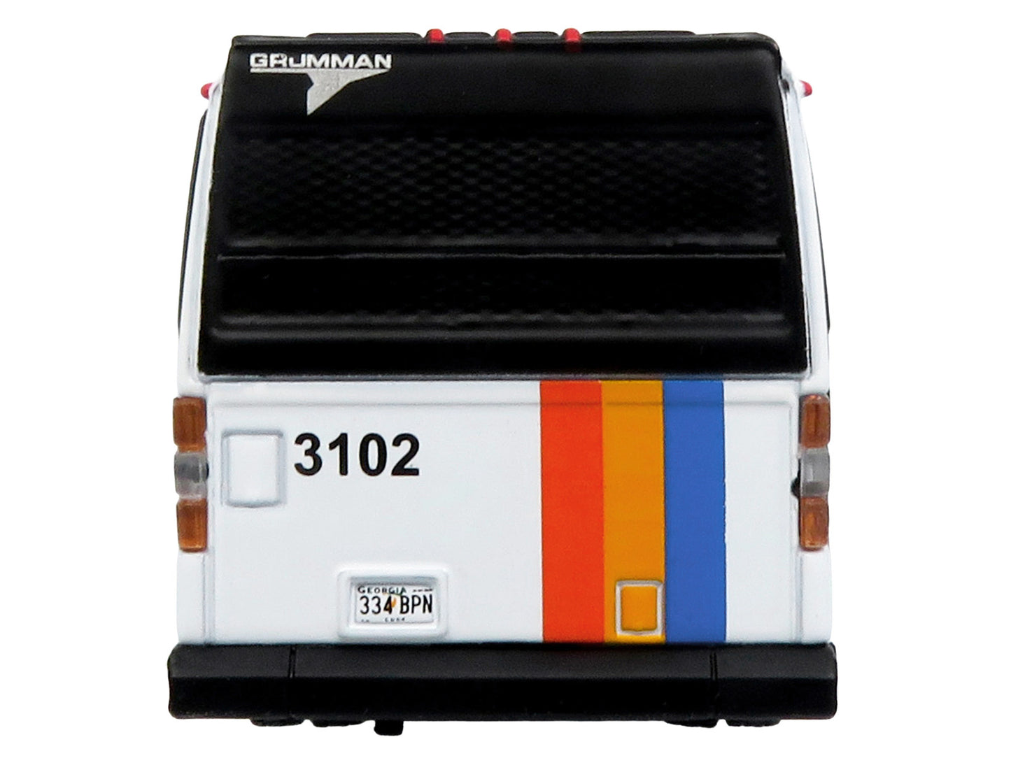 1980 Grumman 870 Advanced Design Transit Bus "MARTA Atlanta" White with Stripes "Vintage Bus & Motorcoach Collection" Limited Edition 1/87 (HO) Diecast Model by Iconic Replicas