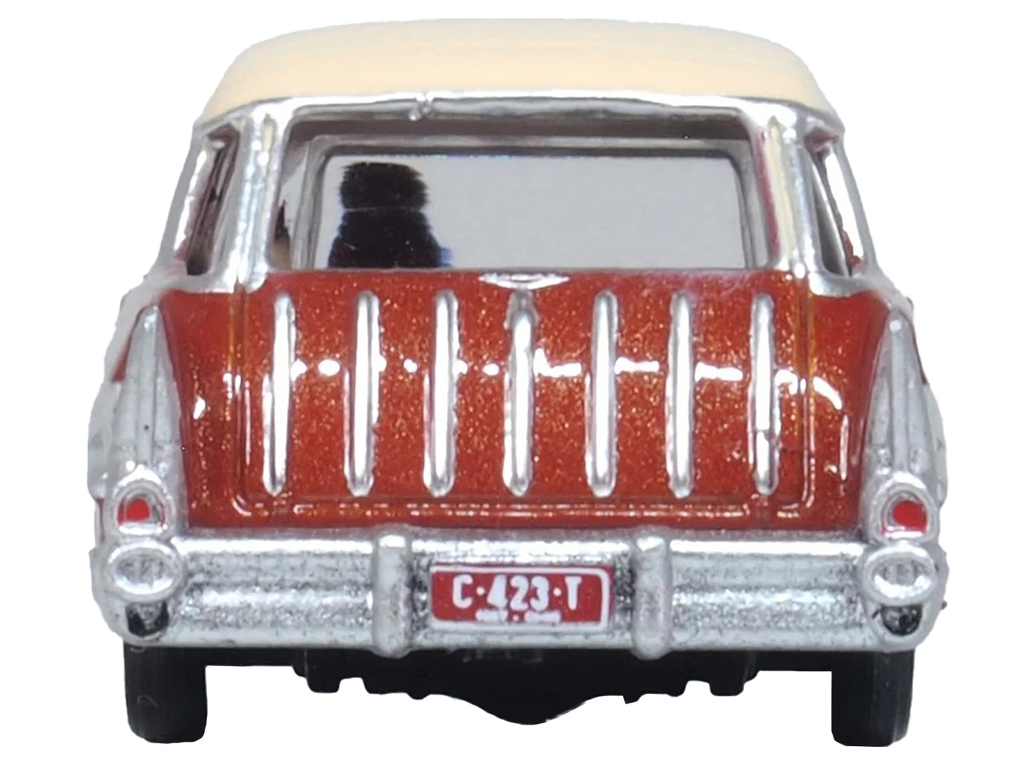 1957 Chevrolet Nomad Adobe Beige with Sierra Gold Top 1/87 (HO) Scale Diecast Model Car by Oxford Diecast-DiecastModeler.com