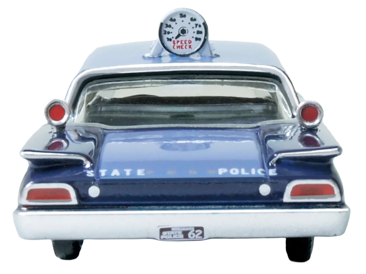 1960 Ford Fairlane Sedan "Massachusetts State Police Radar Car" Blue Two-Tone 1/87 (HO) Scale Diecast Model Car by Oxford Diecast-DiecastModeler.com