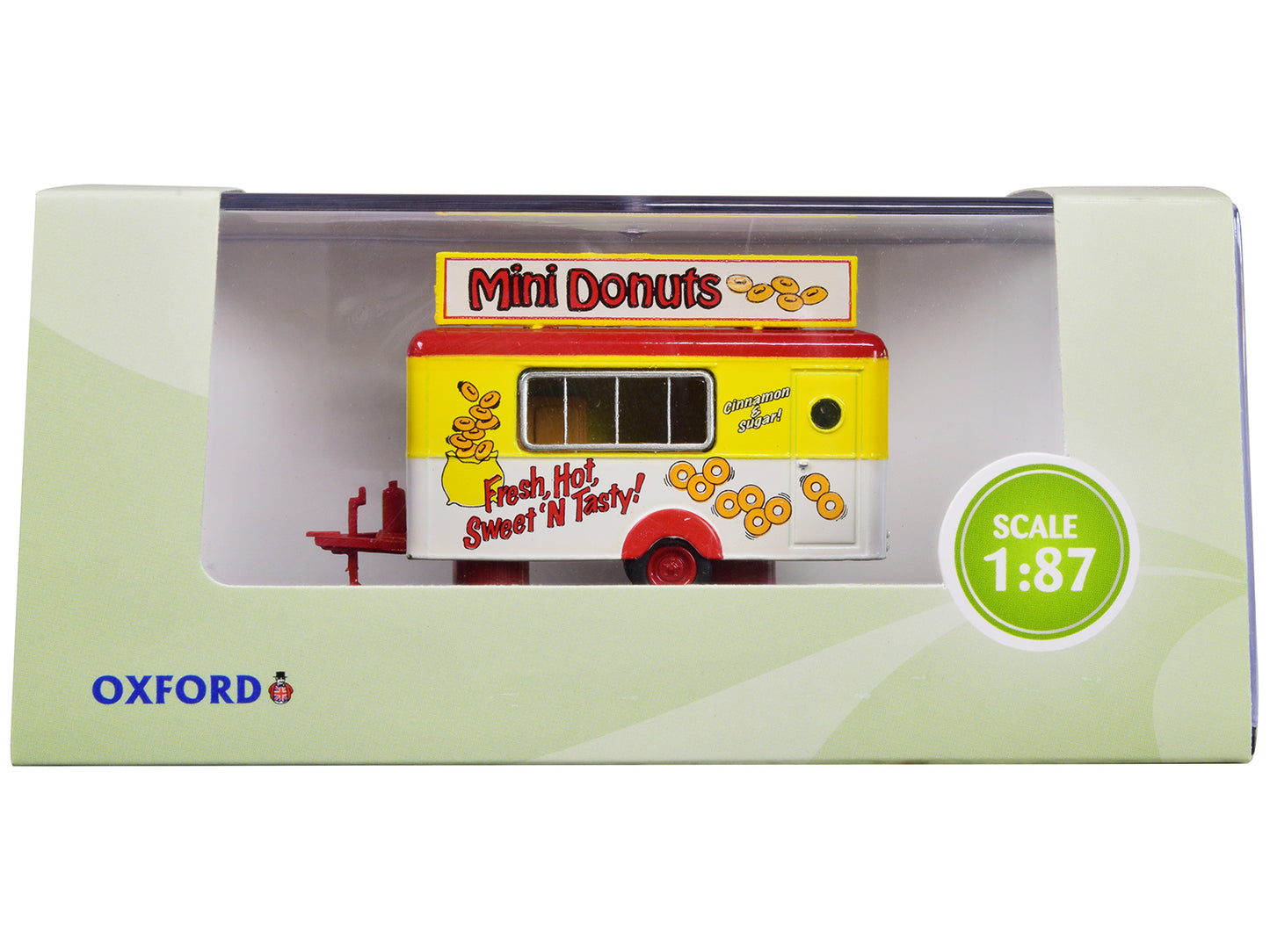 Mobile Food Trailer "Mini Donuts" 1/87 (HO) Scale Diecast Model by Oxford Diecast-DiecastModeler.com