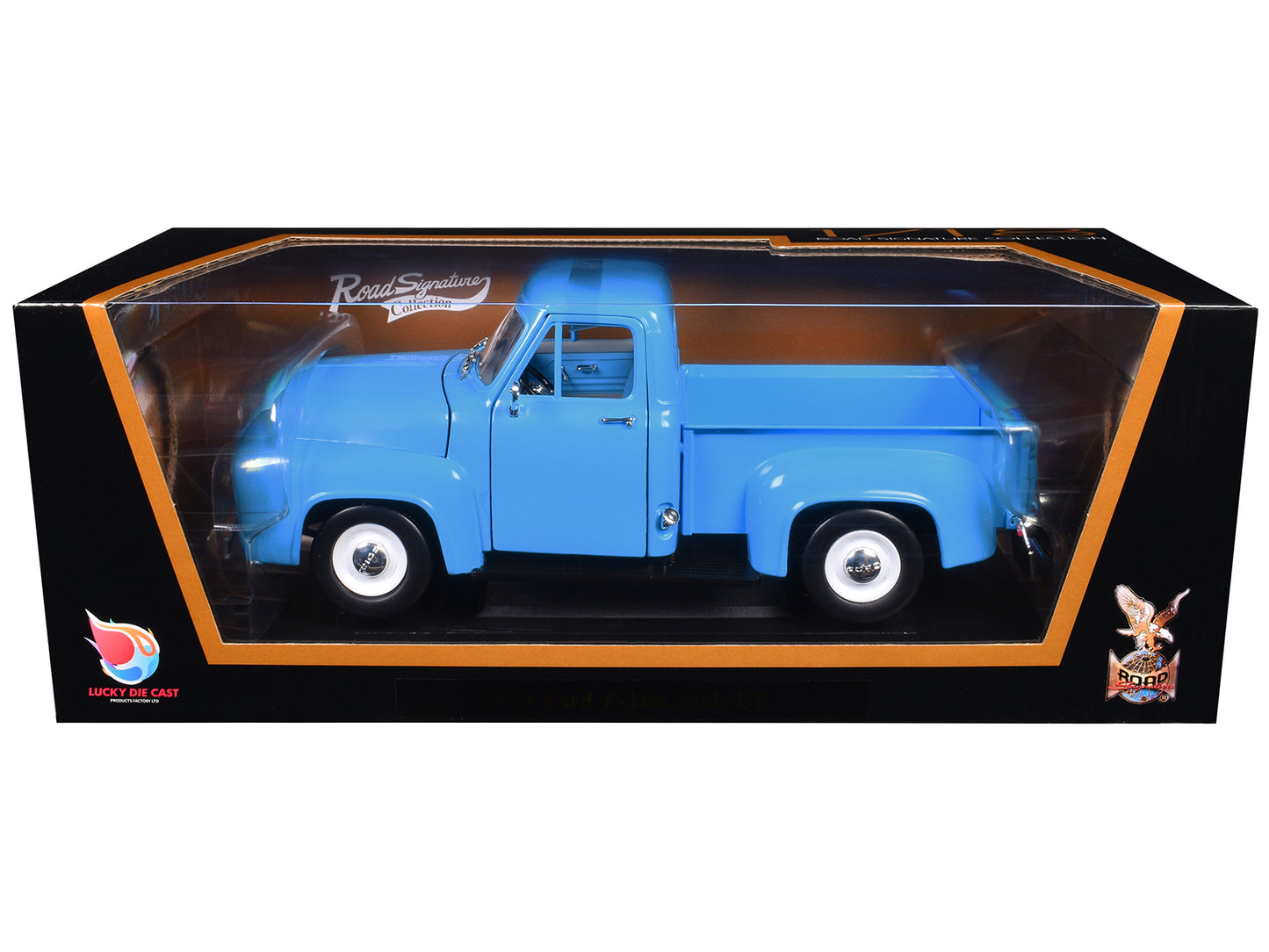 1953 Ford F-100 Pickup Truck Light Blue 1/18 Diecast Model Car by Road Signature