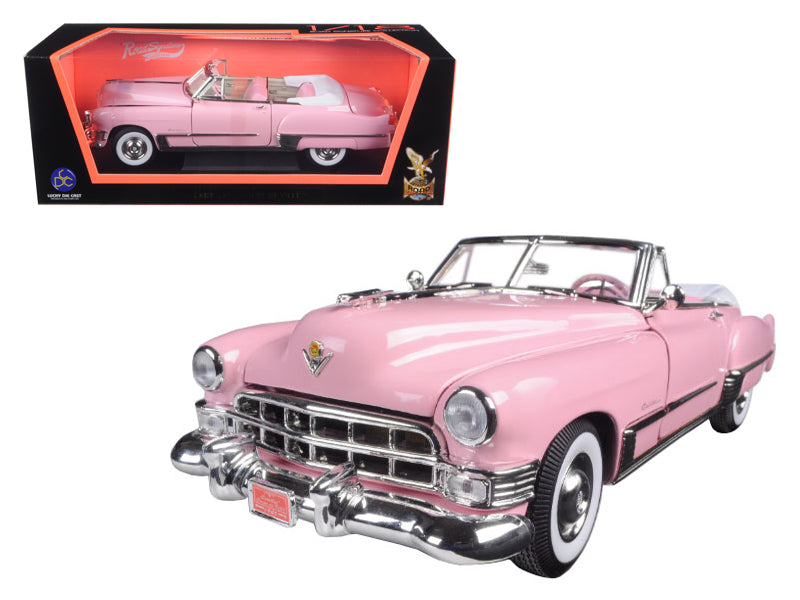 1949 Cadillac Coupe DeVille Convertible Pink 1/18 Diecast Model Car by Road Signature-DiecastModeler.com