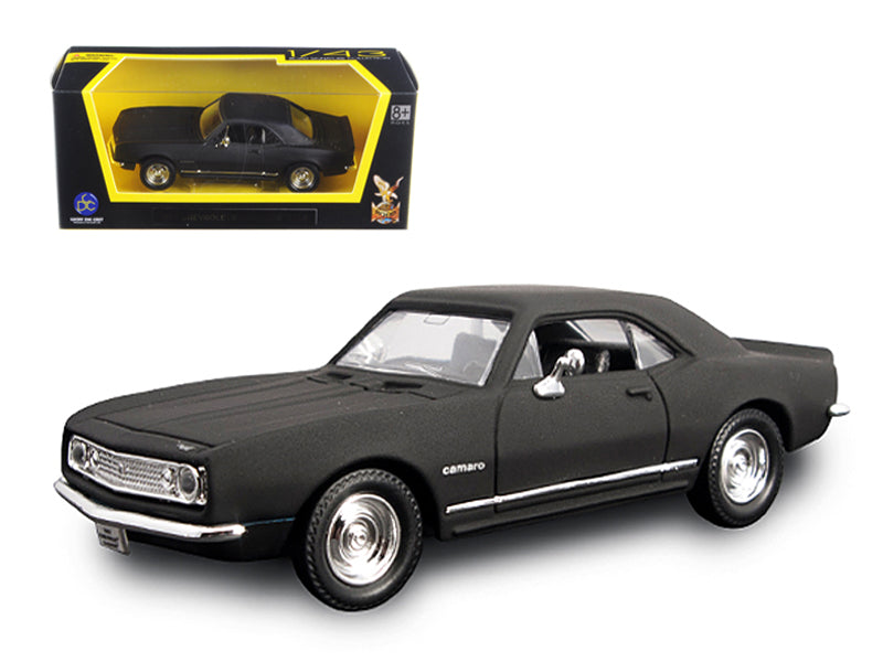 1967 Chevrolet Camaro Z28 Matt Black 1/43 Diecast Model Car by Road Signature-DiecastModeler.com