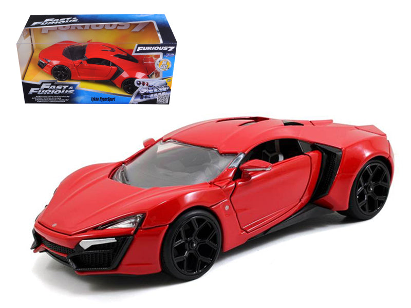 Lykan Hypersport Red "Fast & Furious 7" (2015) Movie 1/24 Diecast Model Car by Jada-DiecastModeler.com