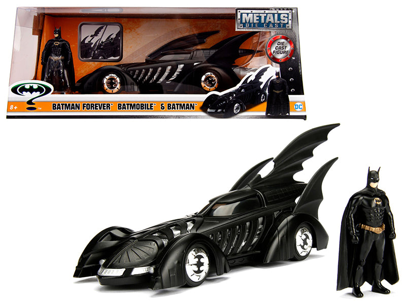 1995 Batman Forever Batmobile with Diecast Batman Figure 1/24 Diecast Model Car by Jada-DiecastModeler.com