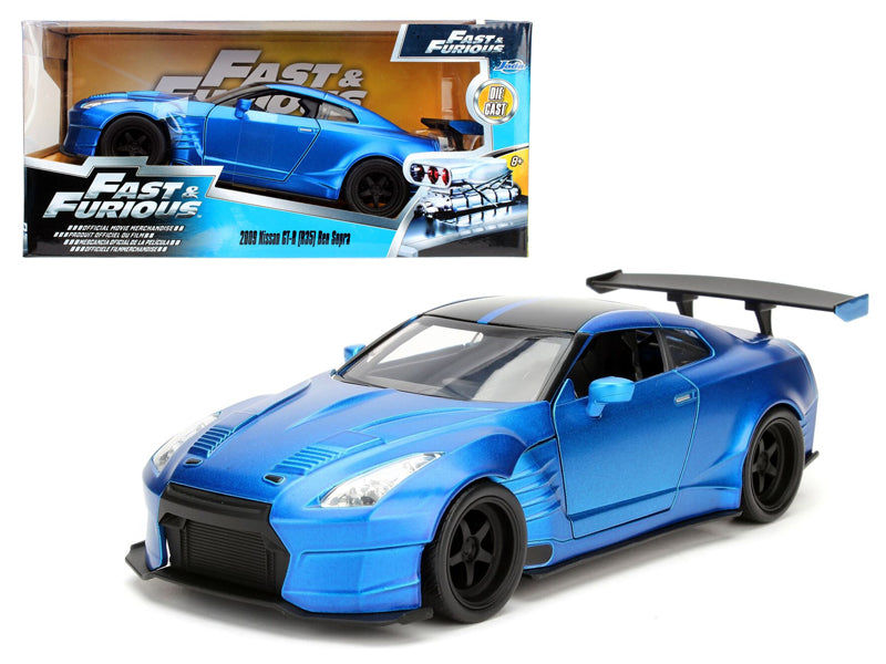 Brian's 2009 Nissan GTR R35 Blue Ben Sopra "Fast & Furious" Movie 1/24 Diecast Model Car by Jada