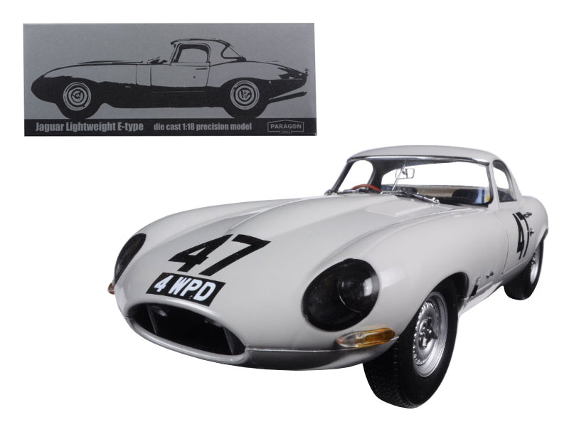 1963 Jaguar Lightweight E-Type #47 "Coombs 4 WPD" 1/18 Diecast Model Car by Paragon-DiecastModeler.com