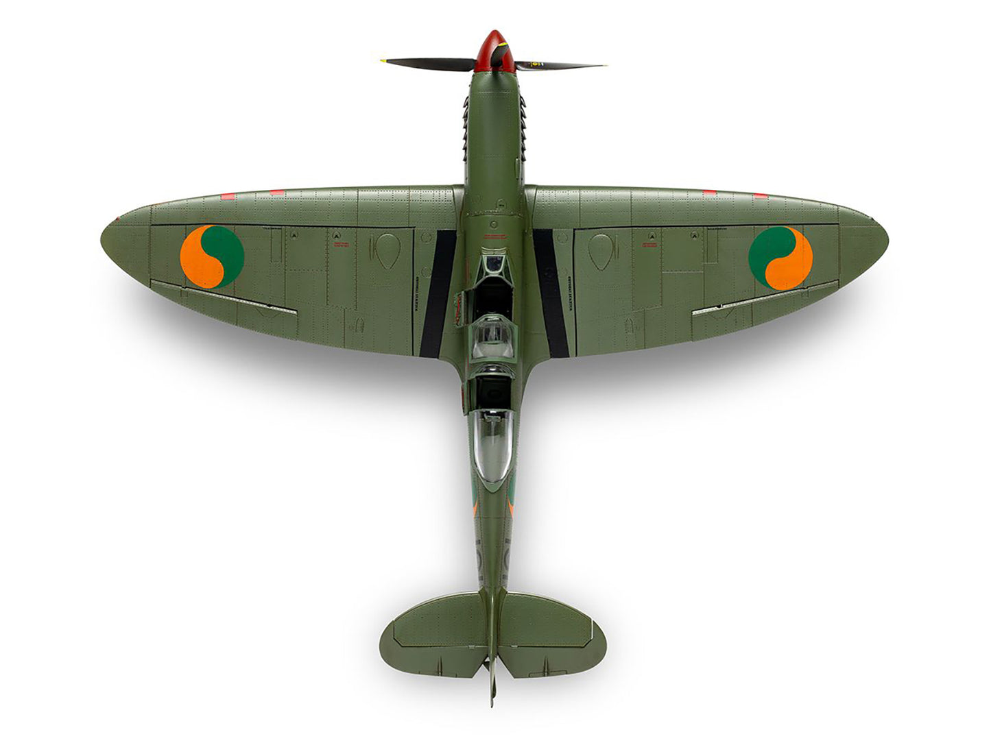 Level 2 Model Kit Supermarine Spitfire Tr.9 Fighter Aircraft with 2 Scheme Options 1/48 Plastic Model Kit by Airfix