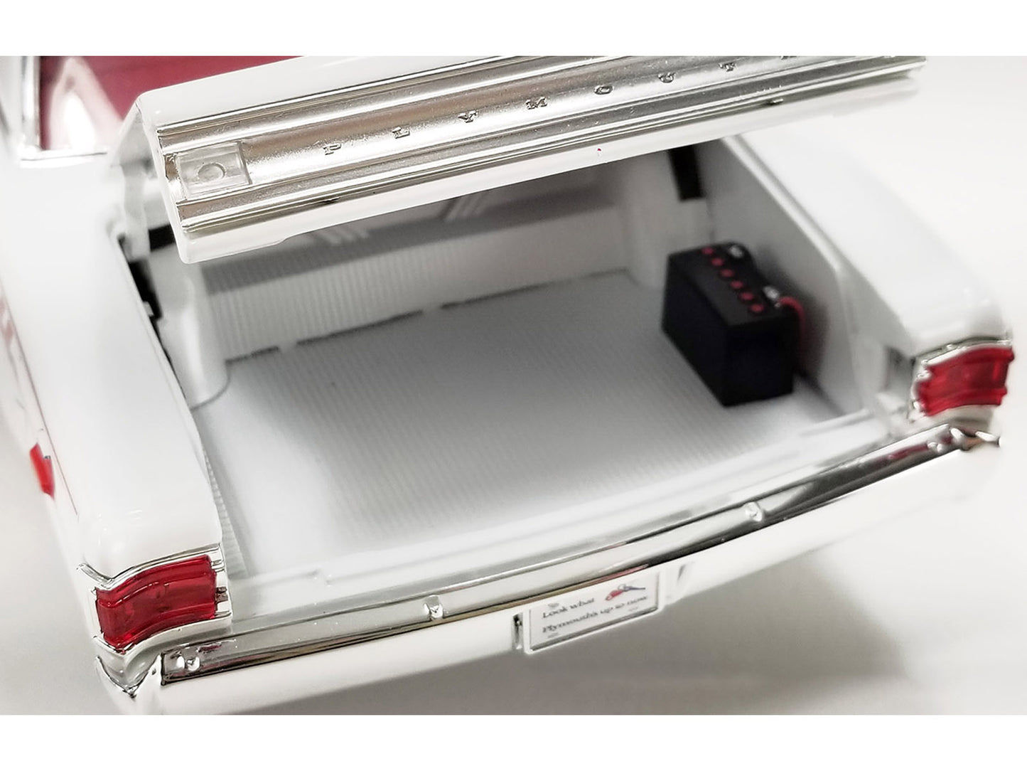 1967 Plymouth Belvedere II Super Stock "Don Grotheer" White with Graphics and Red Interior Limited Edition to 306 pieces Worldwide 1/18 Diecast Model Car by ACME