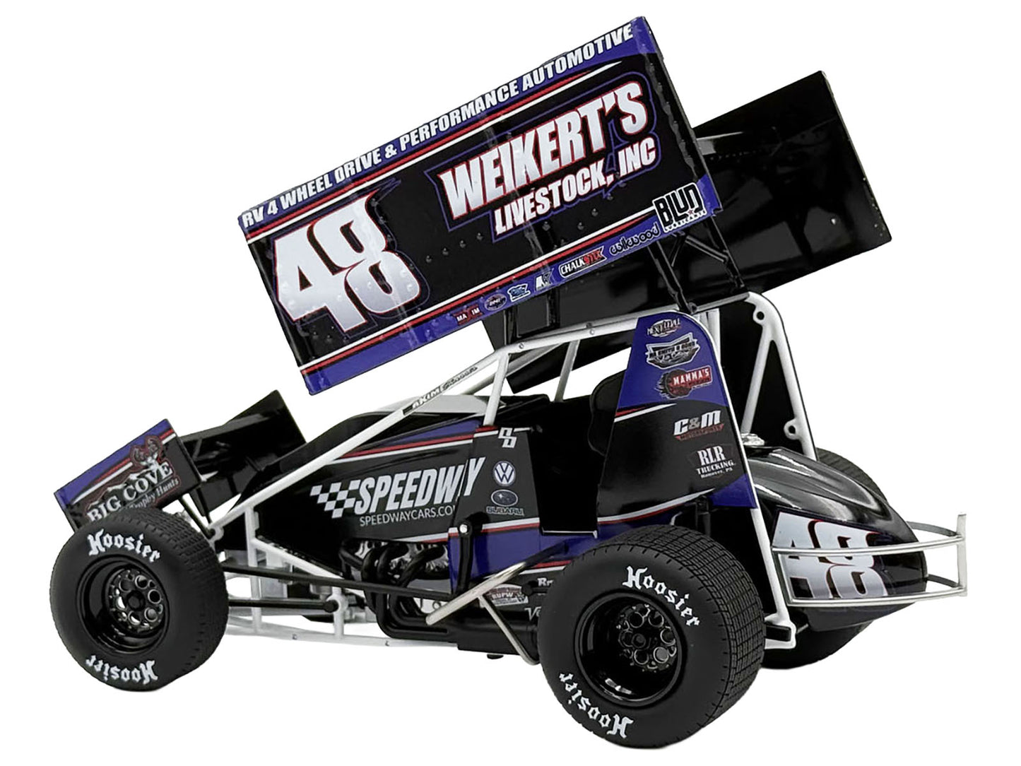 Winged Sprint Car #48 Danny Dietrich "Weikert's Livestock - Speedway Cars" Gary Kauffman Racing (2025) 1/18 Diecast Model Car by ACME-DiecastModeler.com