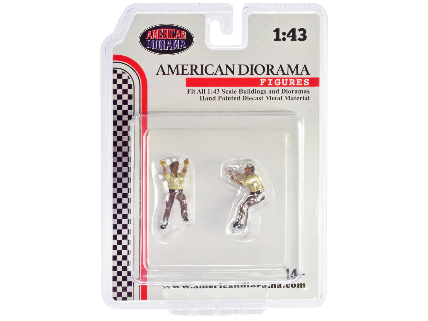 "4X4 Mechanics" 2 Piece Diecast Figure Set 3 for 1/43 Scale Models by American Diorama-DiecastModeler.com