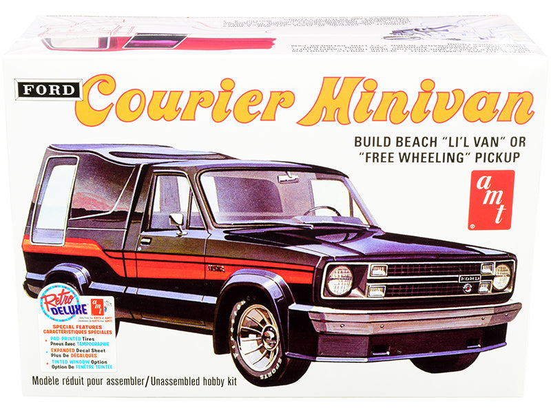 Skill 2 Model Kit 1978 Ford Courier Minivan 2-in-1 Kit 1/25 Scale Model by AMT-DiecastModeler.com