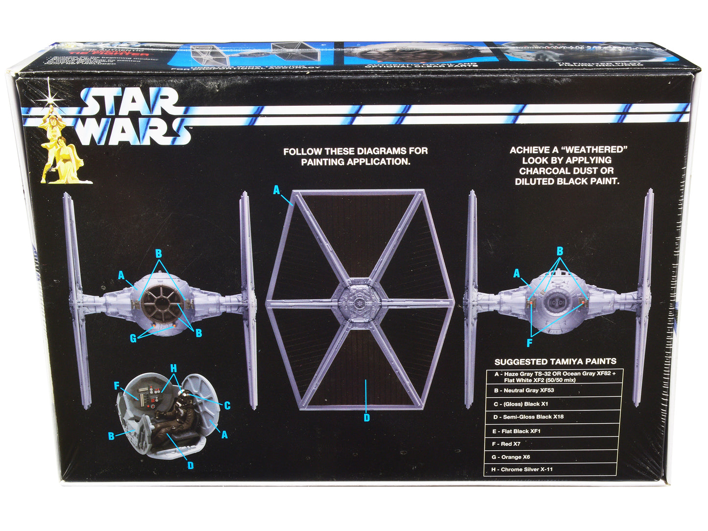 Skill 2 Model Kit Imperial Tie Fighter "Star Wars" (1977) Movie Model by AMT-DiecastModeler.com