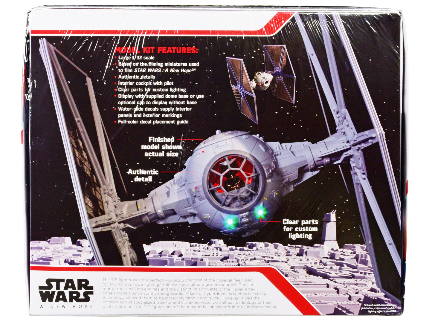 Skill 2 Model Kit Tie Fighter "Star Wars: Episode IV – A New Hope" (1977) Movie 1/32 Scale Model by AMT-DiecastModeler.com