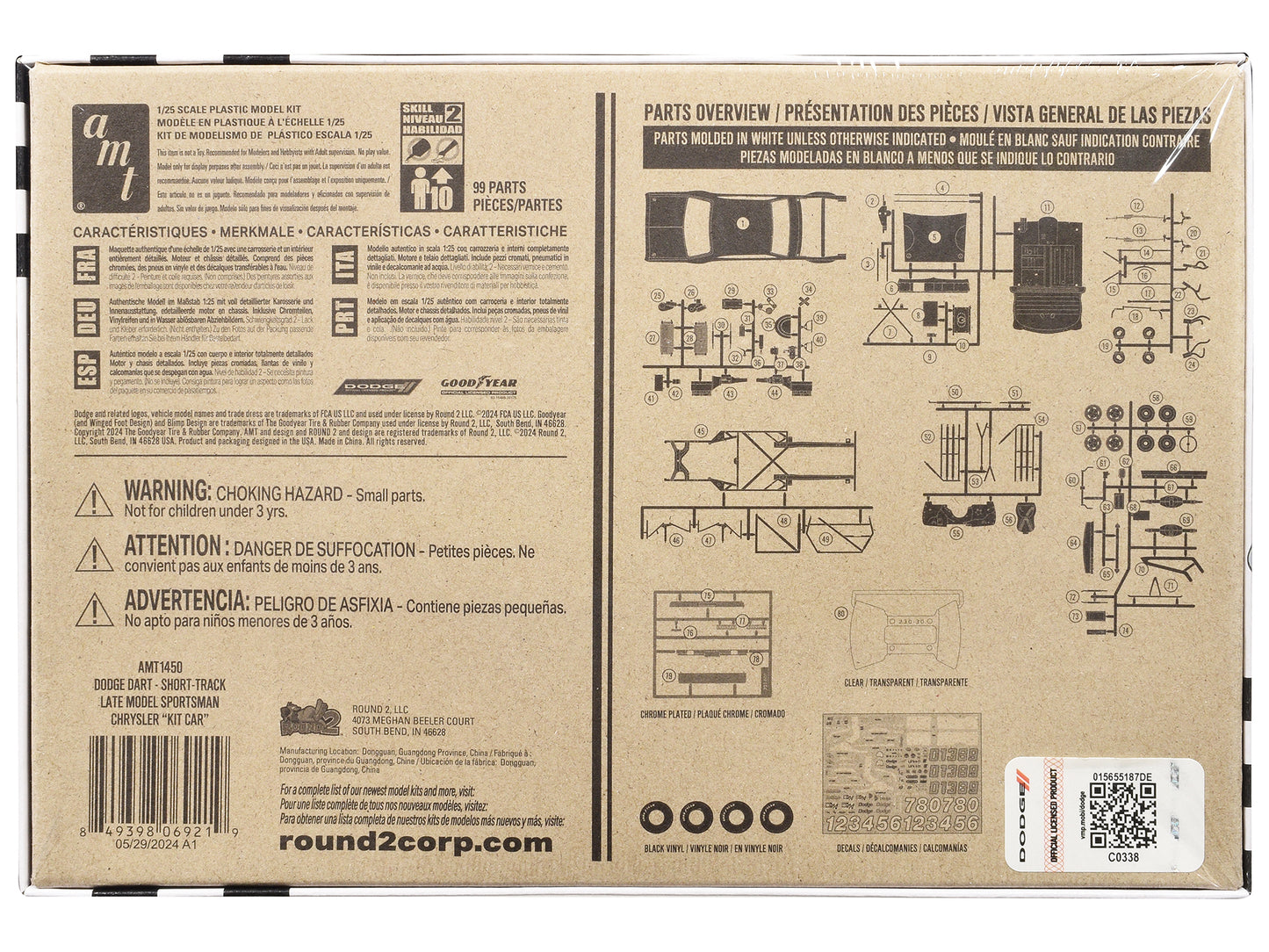 Skill 2 Model Kit Dodge Dart Sportsman Short Track "Kit Car" 1/25 Scale Model by AMT-DiecastModeler.com