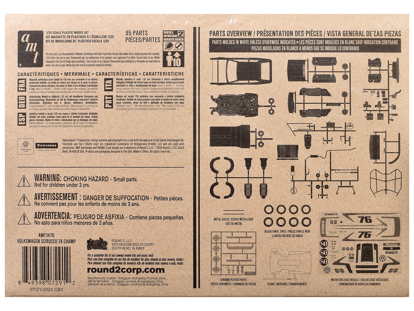 Skill 2 Model Kit Volkswagen Scirocco "T/A Champ" 1/25 Scale Model by AMT