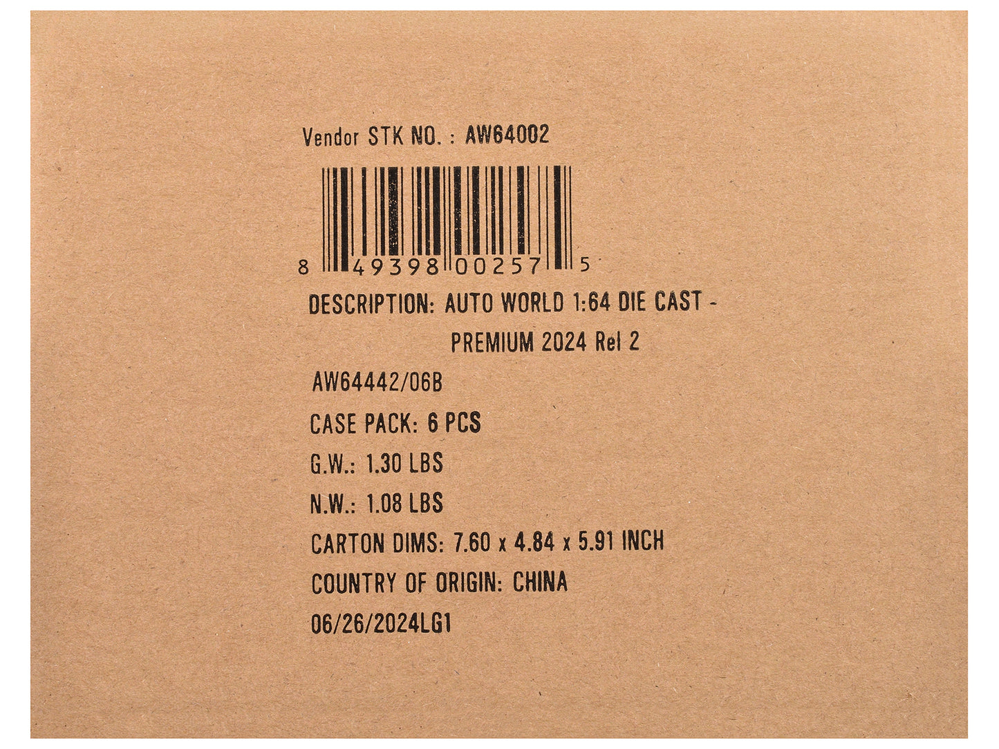 Auto World Premium 2024 Set B of 6 pieces Release 2 1/64 Diecast Model Cars by Auto World-DiecastModeler.com