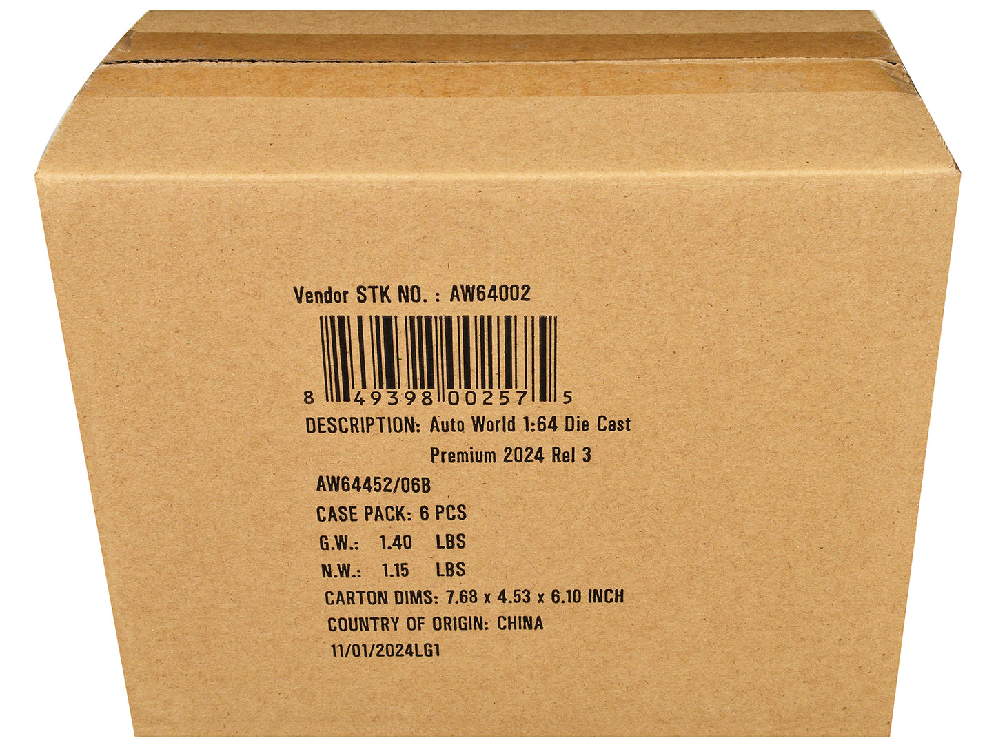 Auto World Premium 2024 Set B of 6 pieces Release 3 1/64 Diecast Model Cars by Auto World