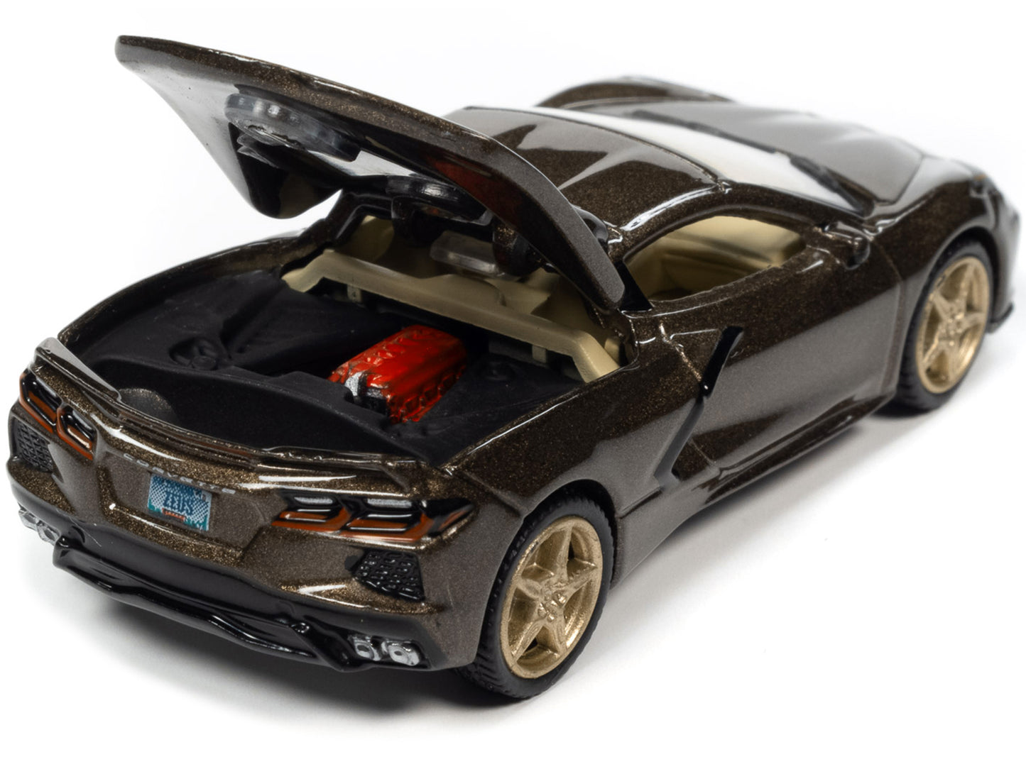 2020 Chevrolet Corvette Zeus Bronze Metallic "Sports Cars" Limited Edition 1/64 Diecast Model Car by Auto World-DiecastModeler.com