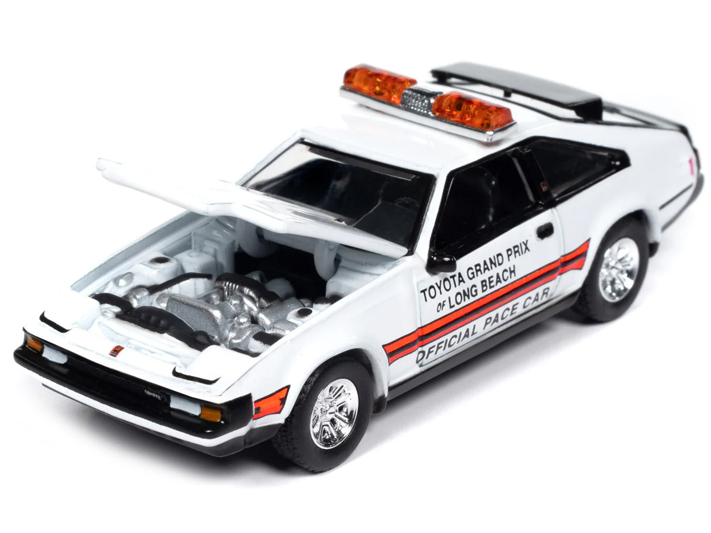 1983 Toyota Celica Supra "Toyota Grand Prix of Long Beach Official Pace Car" White "Import Legends" Series 1/64 Diecast Model Car by Auto World-DiecastModeler.com