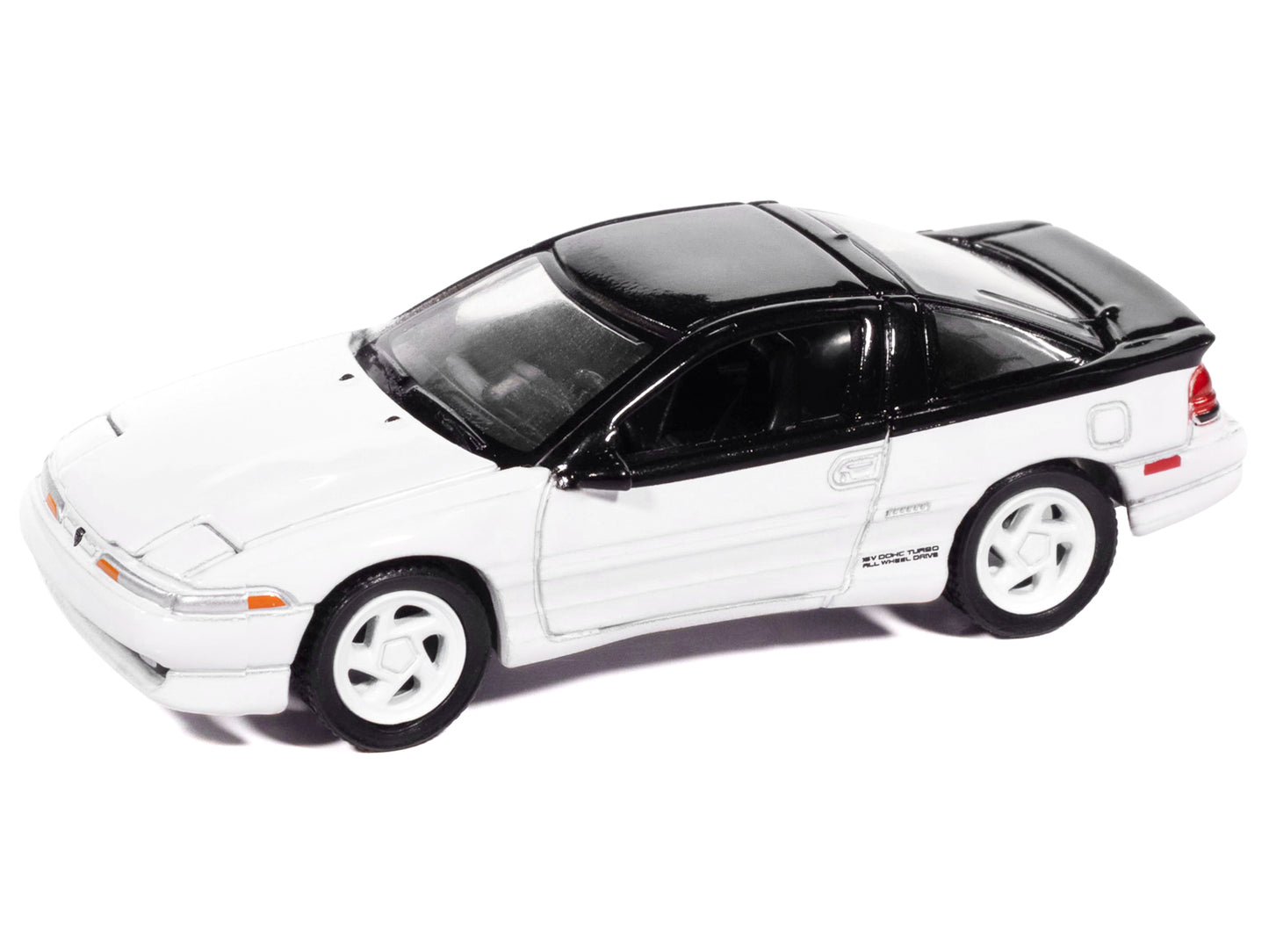 1991 Eagle Talon TSi Bright White with Black Top "Modern Muscle" Series 1/64 Diecast Model Car by Auto World