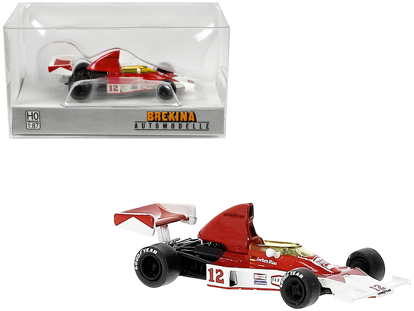 McLaren M23 #12 Jochen Mass "Formula One F1 World Championship" (1976) 1/87 (HO) Scale Model Car by Brekina-DiecastModeler.com