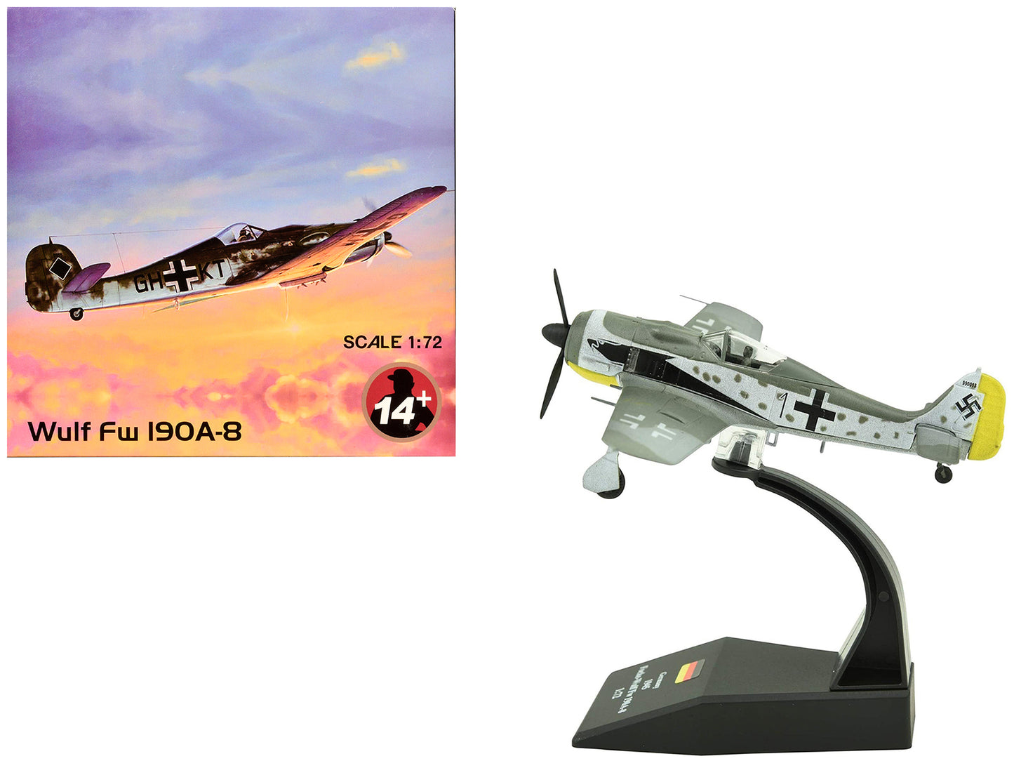 Focke-Wulf Fw 190A-8 Fighter Aircraft "98-Victory Ace Staffelkapitaen Horst Hannig I./JG 2 Triqueville France" (1943) German Luftwaffe 1/72 Diecast Model Airplane-DiecastModeler.com