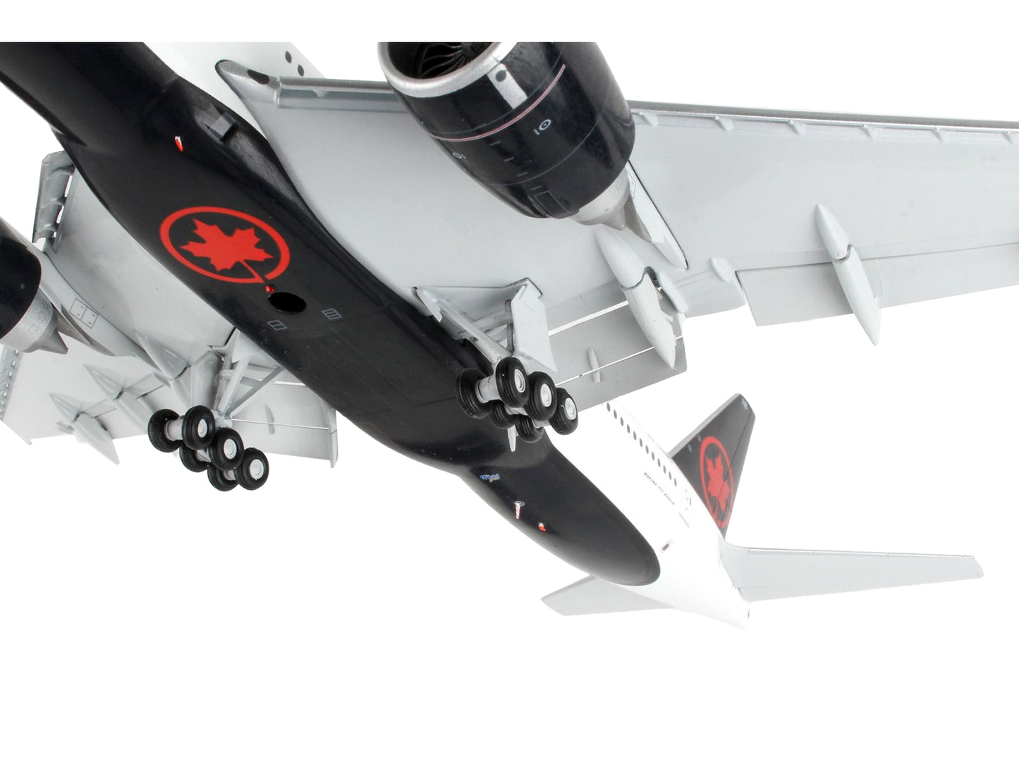 Boeing 777-200LR Commercial Aircraft with Flaps Down "Air Canada" White with Black Tail "Gemini 200" Series 1/200 Diecast Model Airplane by GeminiJets-DiecastModeler.com